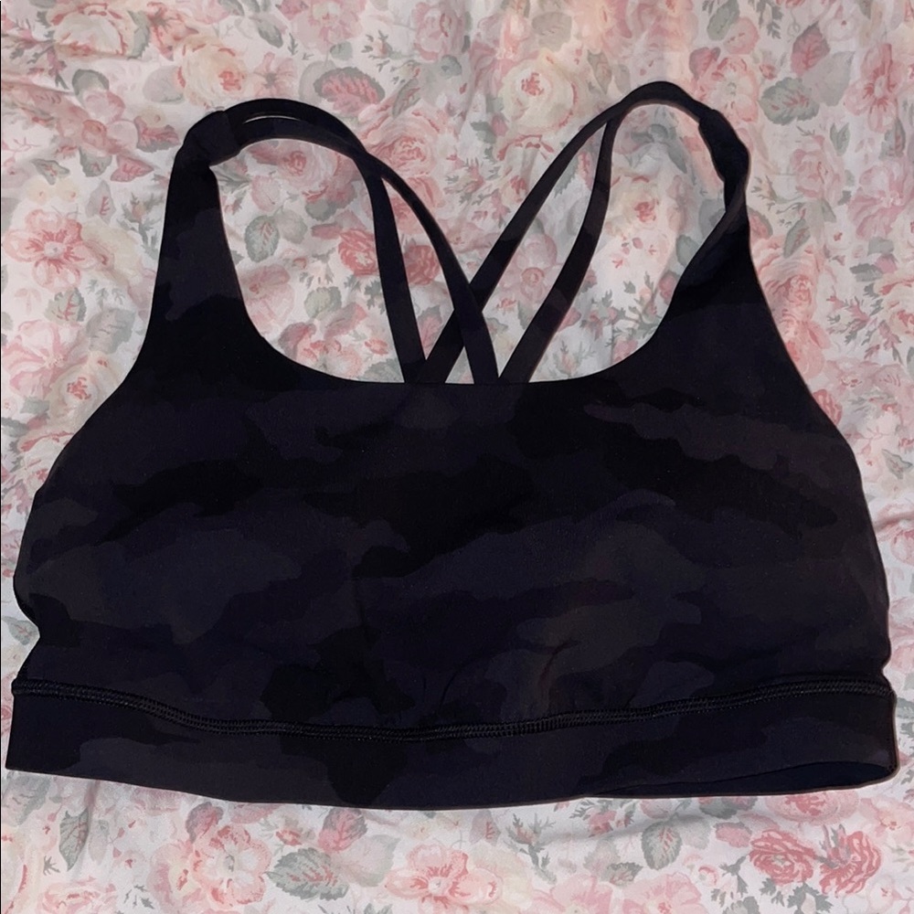 Women's lulu lemon Black Camo Sports Bra
